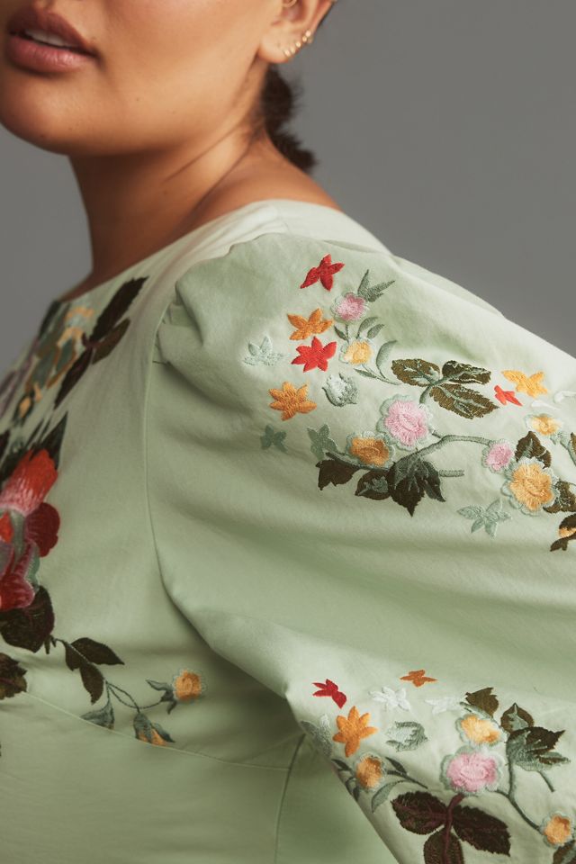 Let Me Be Long-Sleeve Embroidered Mini Dress #7