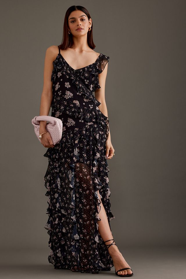 Vestido Maxi con Volantes y Estampado Floral Mixto #2