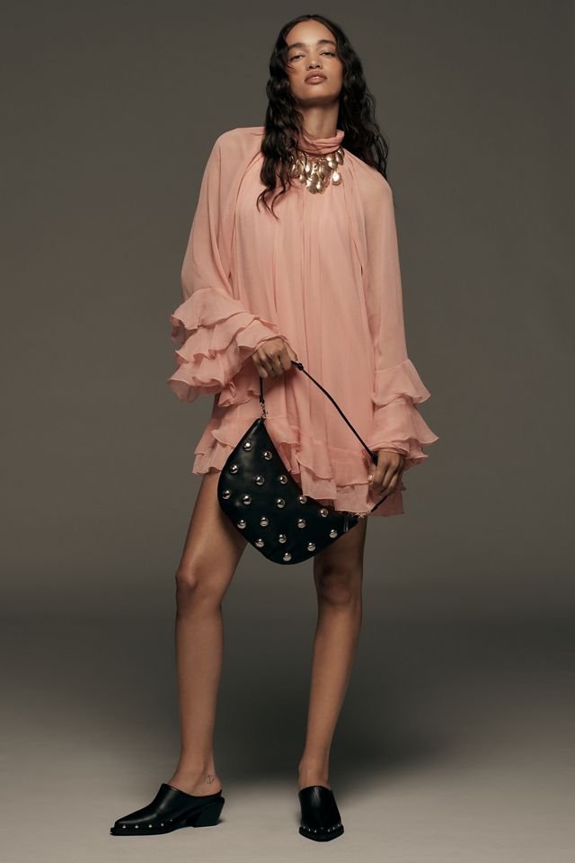 Anthropologie Let Me Be Cold Shoulder Dress Be That sold Girl Pink