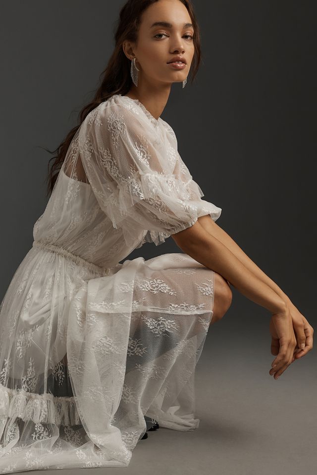 Let Me Be Short-Sleeve Ruffle Maxi Dress #2