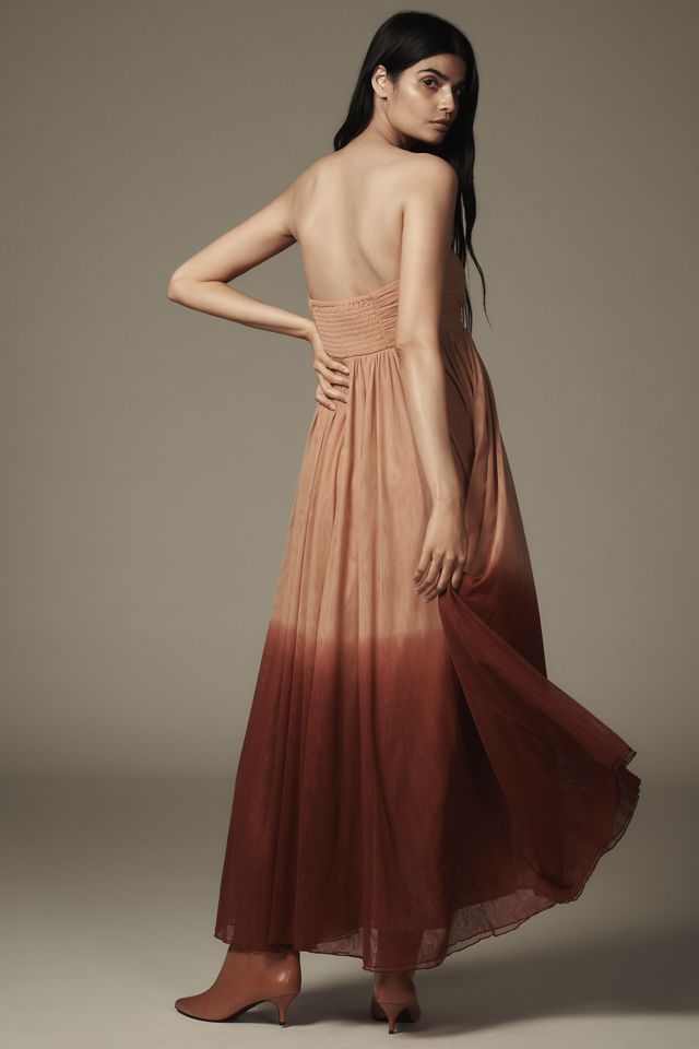 Let Me Be Strapless Ombre Maxi Dress #1