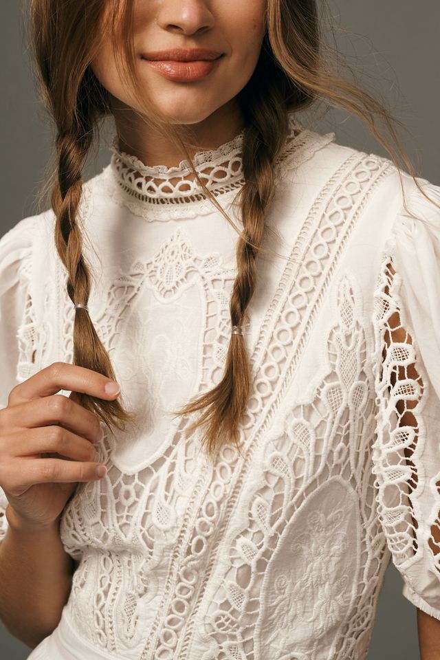 Forever That Girl Mock-Neck Lace Maxi Dress #3