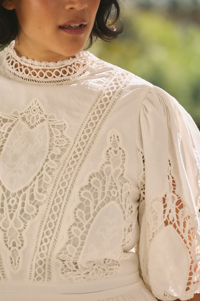 Forever That Girl Mock-Neck Lace Maxi Dress #6