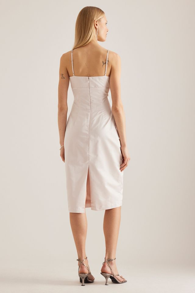 Robe mi-longue à bretelles ornées By Anthropologie #4