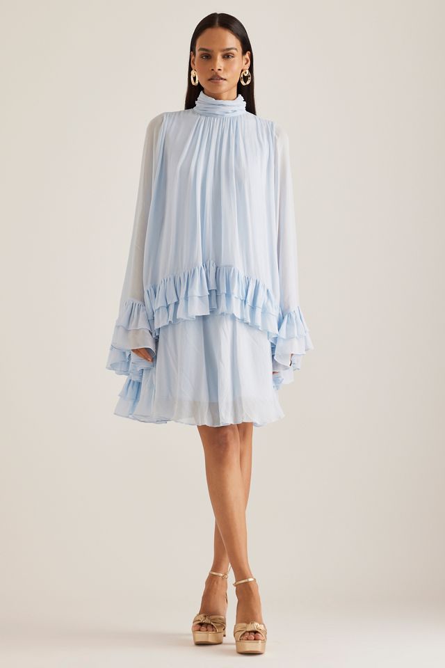 Vestido Mini Capa Volantes By Anthropologie #2