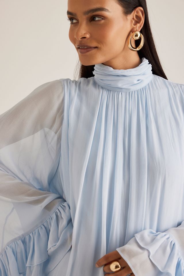 Vestido Mini Capa Volantes By Anthropologie #4