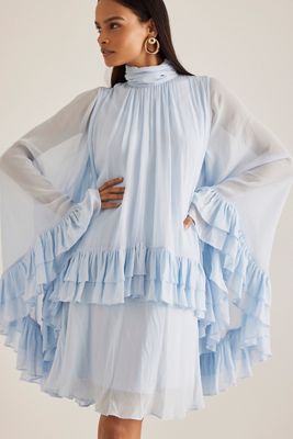 Maeve V-Neck Ruffle Hi-Low Dress | Anthropologie UK