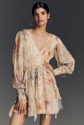 Robe mini à encolure en V en lurex Forever That Girl