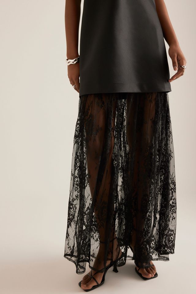 By Anthropologie Spitze Twofer Trägerloses Maxikleid #1