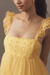 Let Me Be Eyelet Tulle Mini Dress