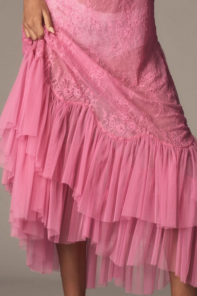 Robe mi-longue en dentelle transparente Let Me Be #1