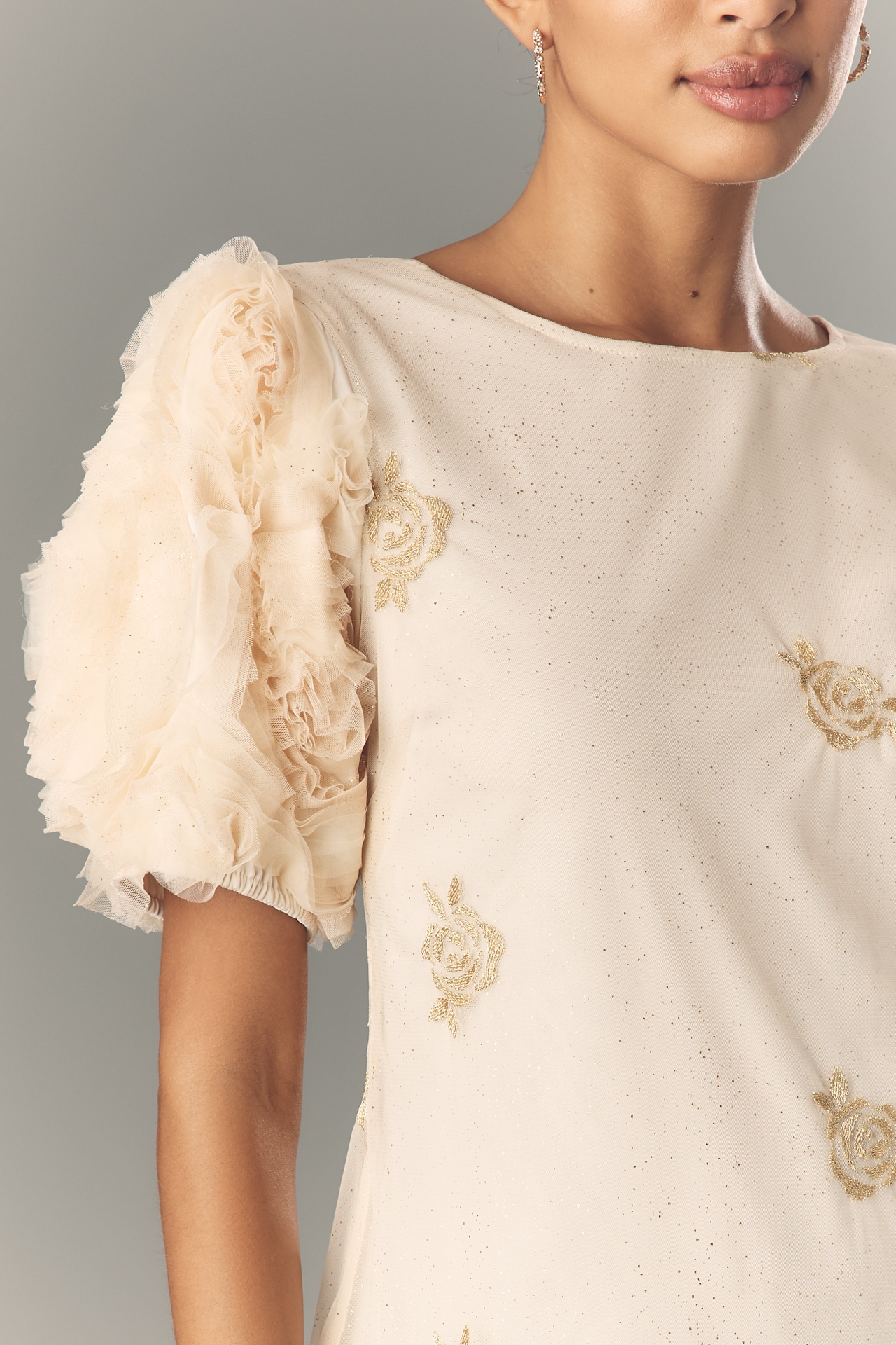 Let Me Be Floral Embroidered Midi Dress