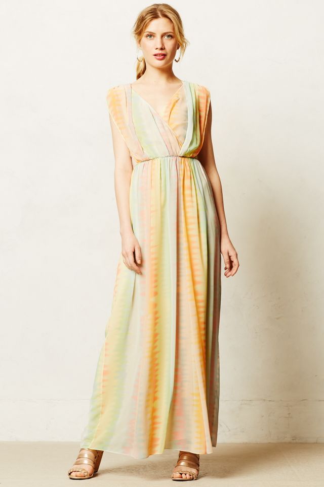 Anthropologie watercolor maxi dress sale