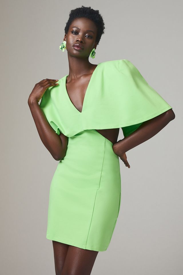 Elliatt V-Neck Cape Mini Dress #4