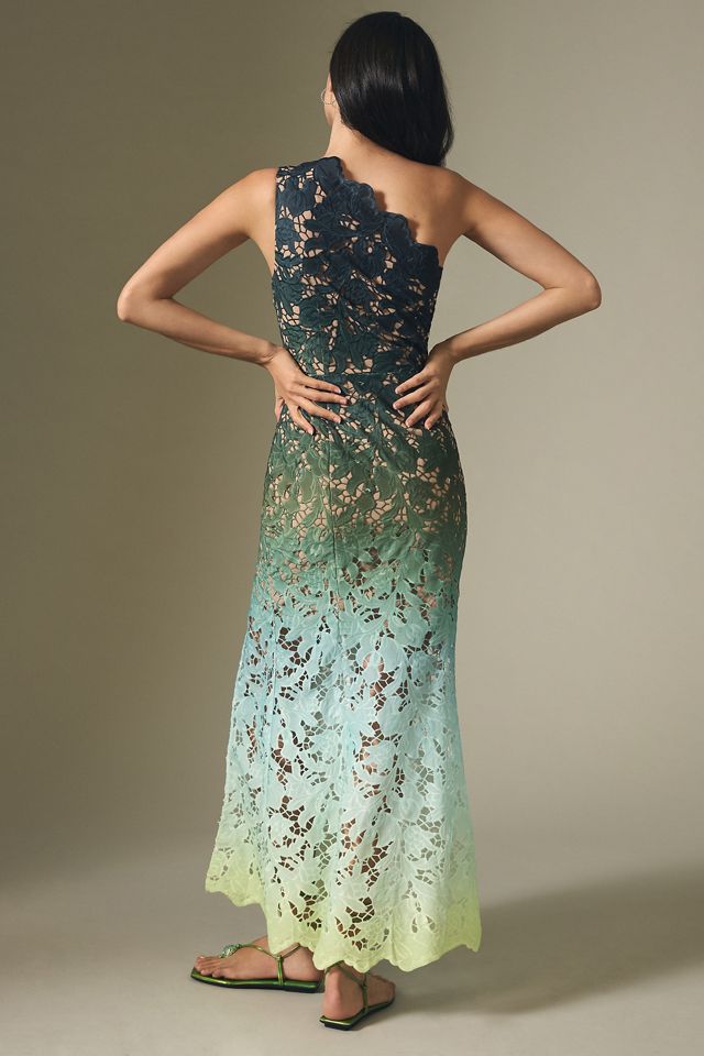 Eliatt One-Shoulder Sheer Lace Side-Slit Dress #2