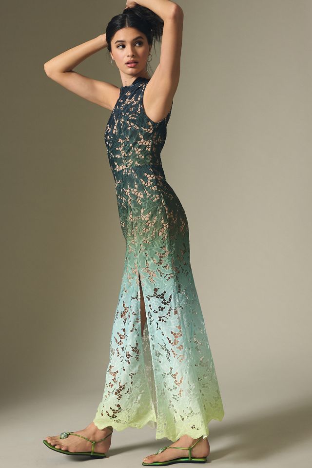 Eliatt One-Shoulder Sheer Lace Side-Slit Dress #4