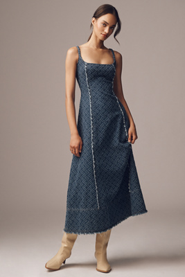 Elliatt Cora Denim Midi Dress | Anthropologie