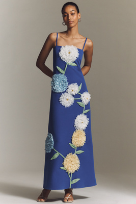Elliatt Buttercup Floral Appliqué Maxi Dress