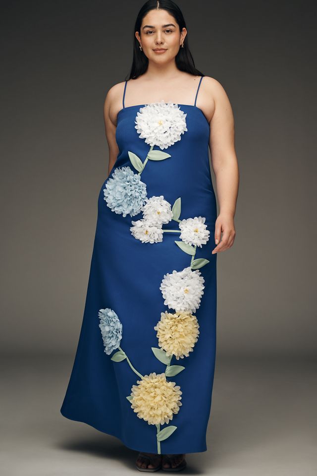 Elliatt Buttercup Floral Appliqu Maxi Dress | Anthropologie