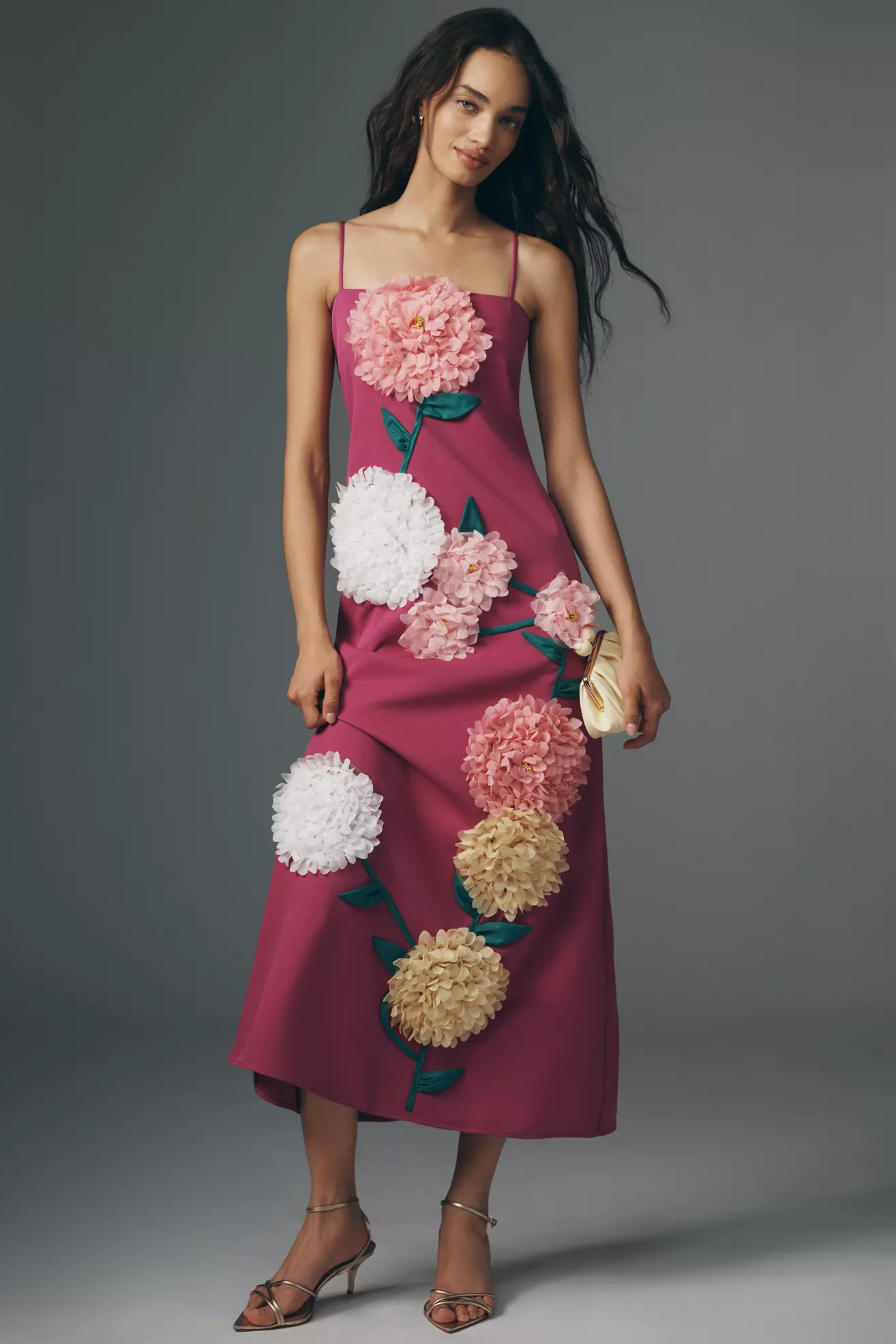 Elliatt Buttercup Floral Appliqué Maxi Dress