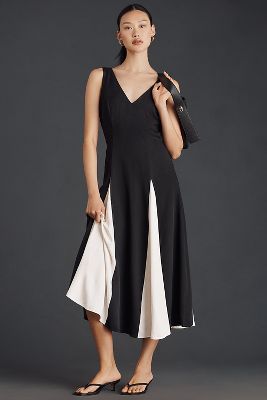 CURAAE BY ELLIATT VERA LINEN BLEND MIDI DRESS 