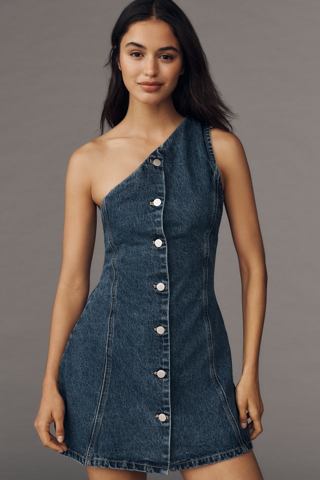 Curaae by Elliatt Adalynn One-Shoulder Denim Mini Dress #1