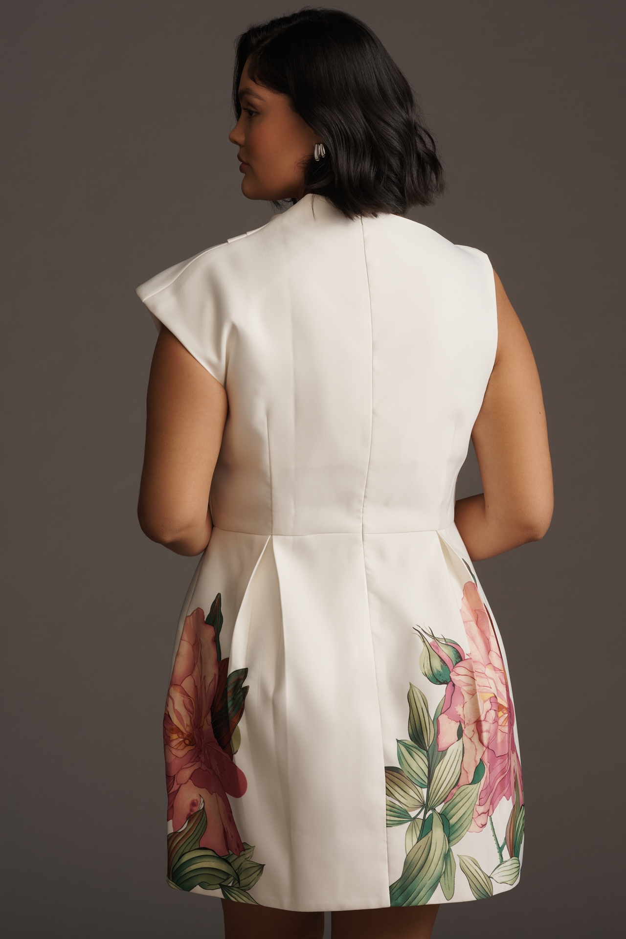 Elliatt Azelie Asymmetric High-Neck Mini Dress