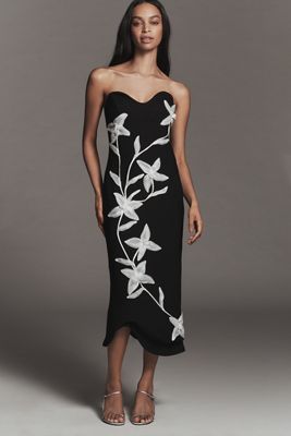 Elliatt Strapless Embellished Midi Dress