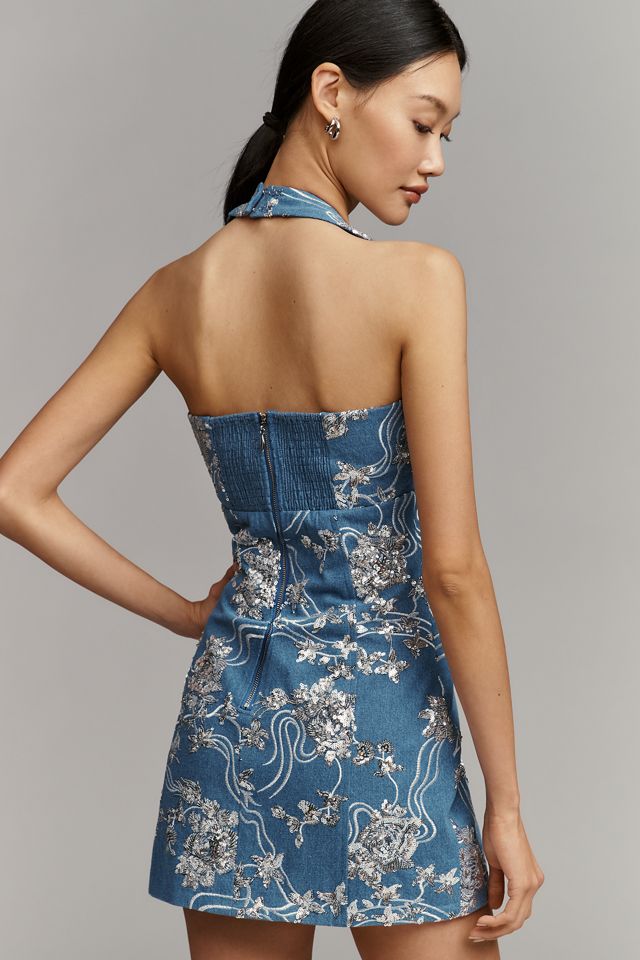Elliatt Ivena Halter Mini Dress | Anthropologie