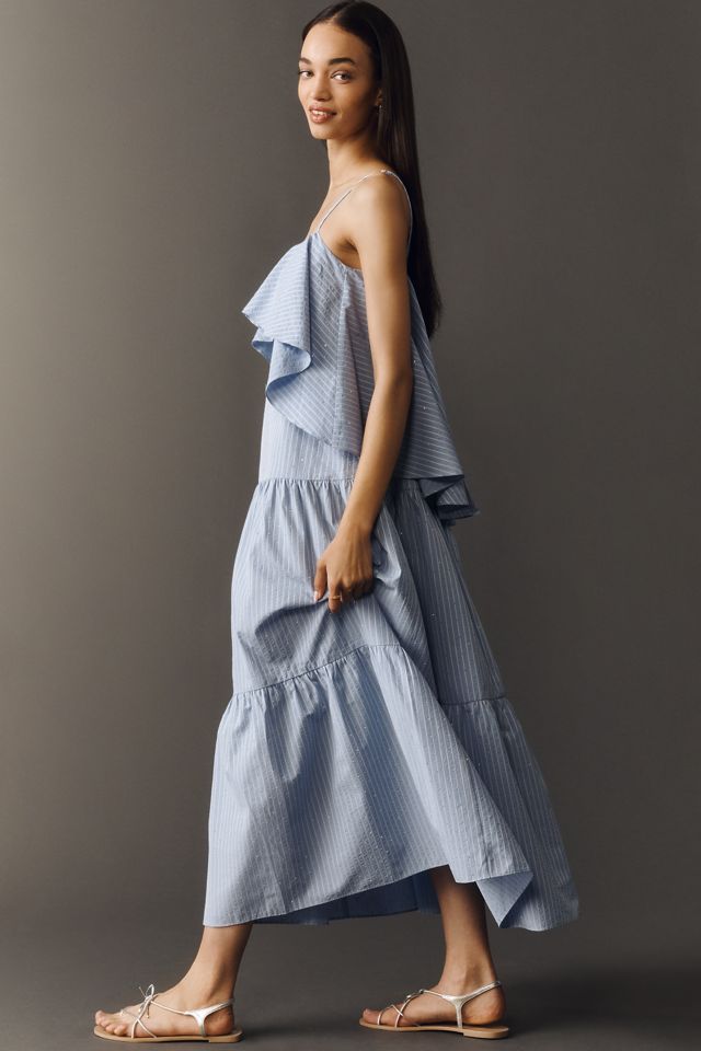 Curaae Plus Seatra Ruffle Midi Dress #3