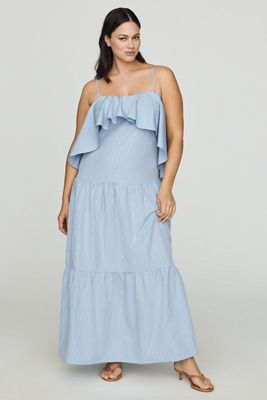 Plus Seatra Ruffle Midi Dress