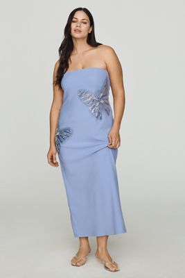 Elliatt Mira Butterfly Strapless Midi Dress