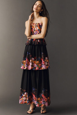 Alice Strapless Tiered Maxi Dress