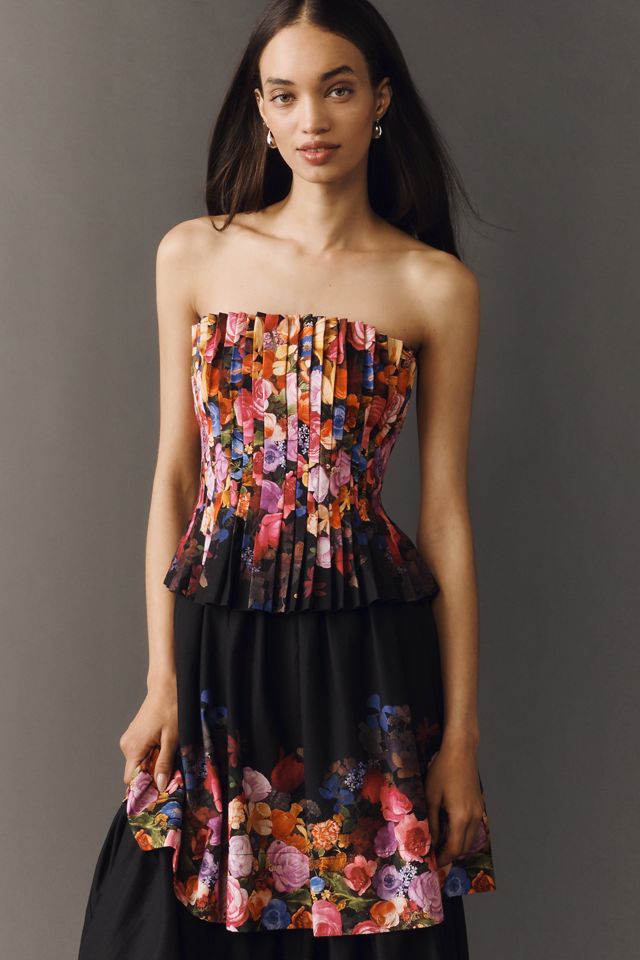ELLIATT Alice Strapless Tiered Maxi Dress