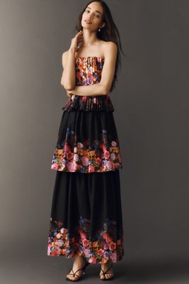 shoes to wear with a black dress Blooming Watch Swoop Dress – BlackMilk Clothing main image 1
