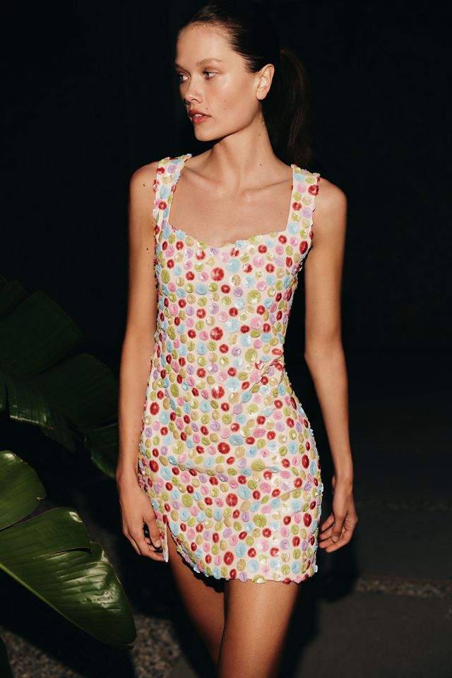 shéller flower bijou dress Curaae Bijou Mini Dress | Anthropologie