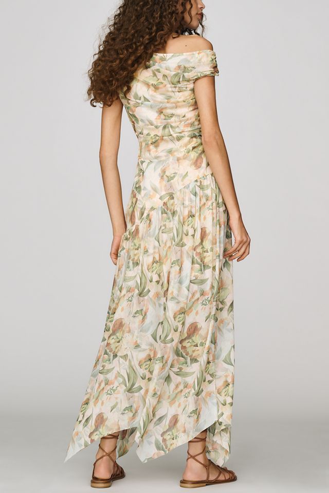 Elliatt Thalia Off-Shoulder Mesh Midi Dress #1