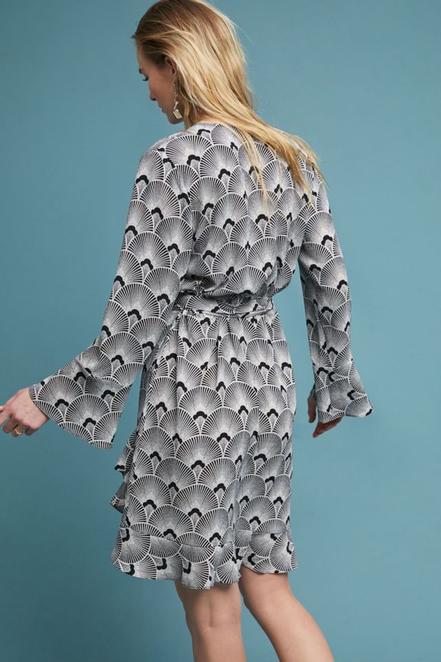 Robe cache-cœur Ingrid imprimé paon #3