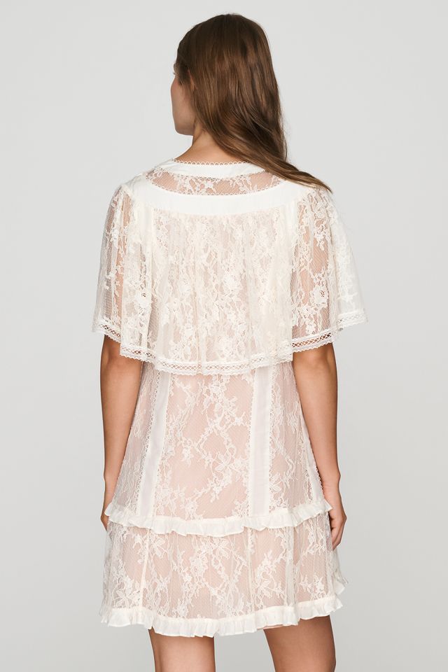By Anthropologie Lace Mini Swing Dress #2