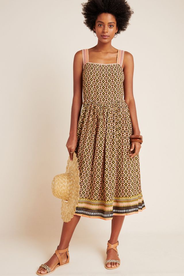 Anthropologie Conditions Apply Katya factory Shimmer Midi Dress.