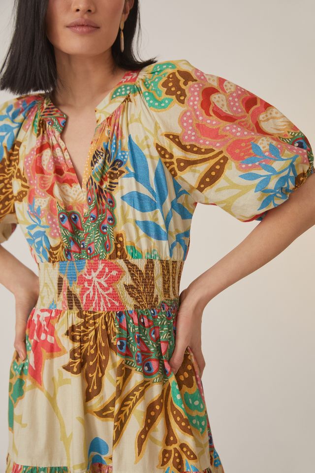 Anthropologie orders Rhodes bow front puff sleeve midi shirtdress