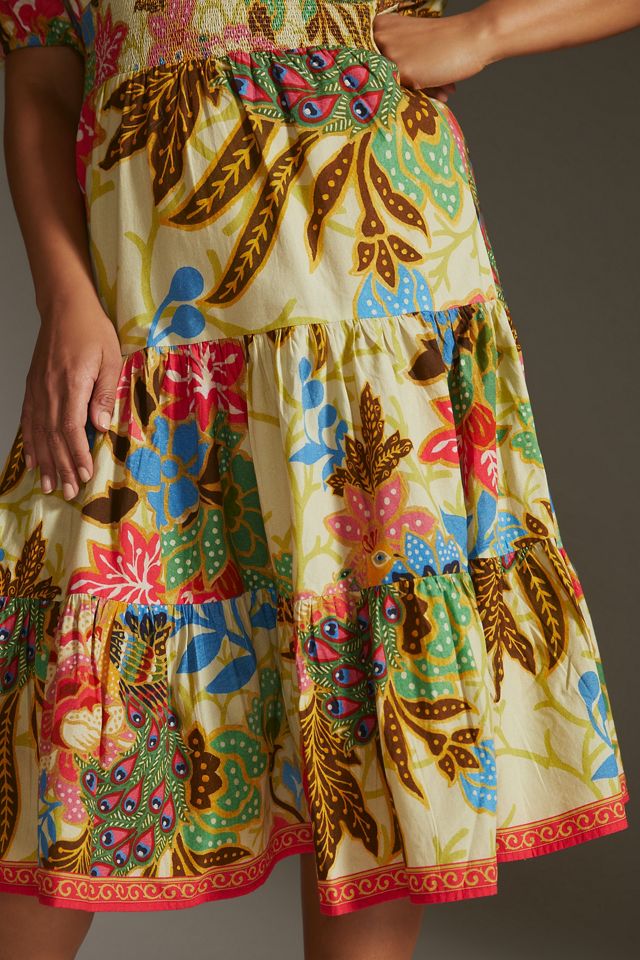 Puff-Sleeved Midi Dress #5