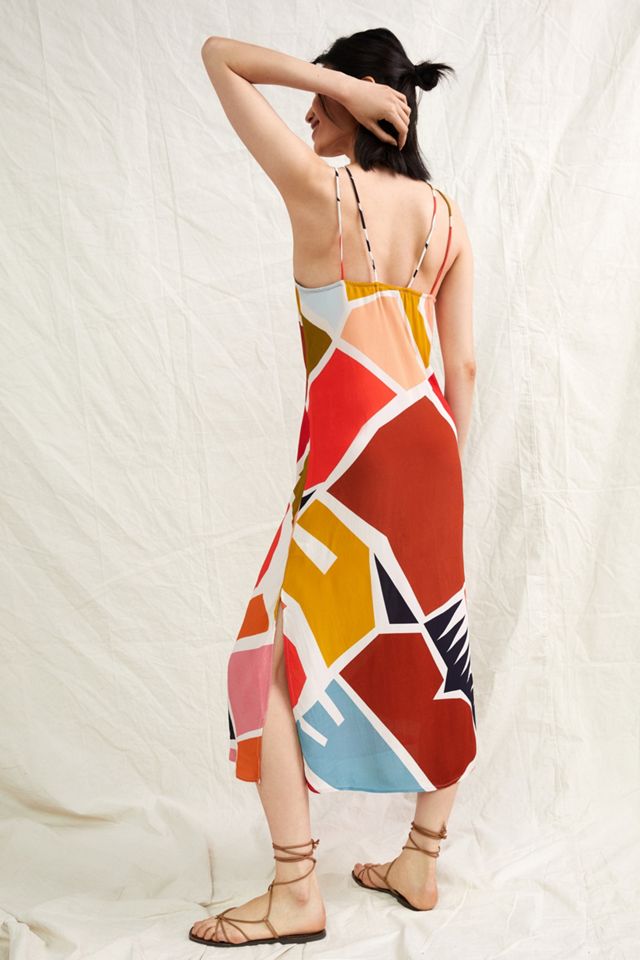 Abstract Slip Midi Dress #2