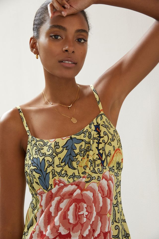 anthropologie donna floral midi dress Donna Karan New York Floral A-Line Midi-Dress