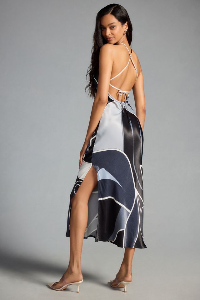 Conditions Apply Open-Back Halter Slip Dress #1