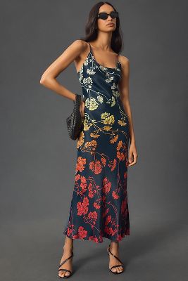 Anthropologie black floral sales dress