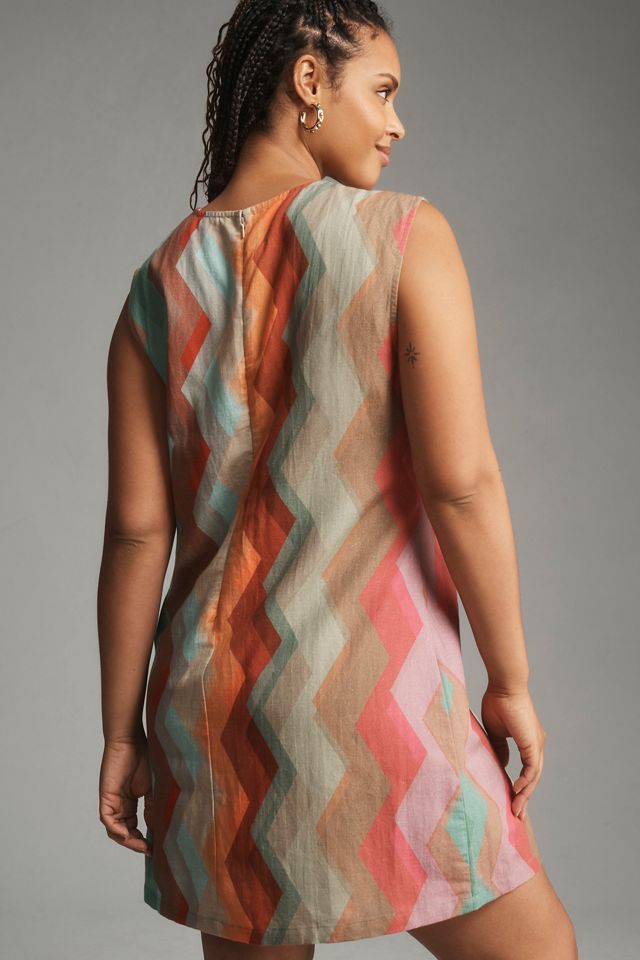 Conditions Apply Sleeveless Crew Neck Shift Mini Dress
