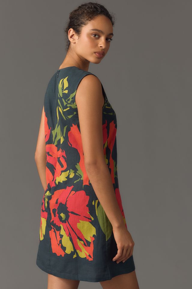 Conditions Apply Sleeveless Crew Neck Shift Mini Dress #1
