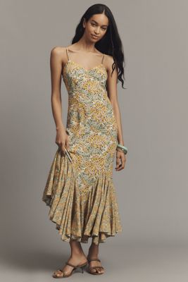 Conditions Apply Ellianna Ruffled Slip Maxi Dress