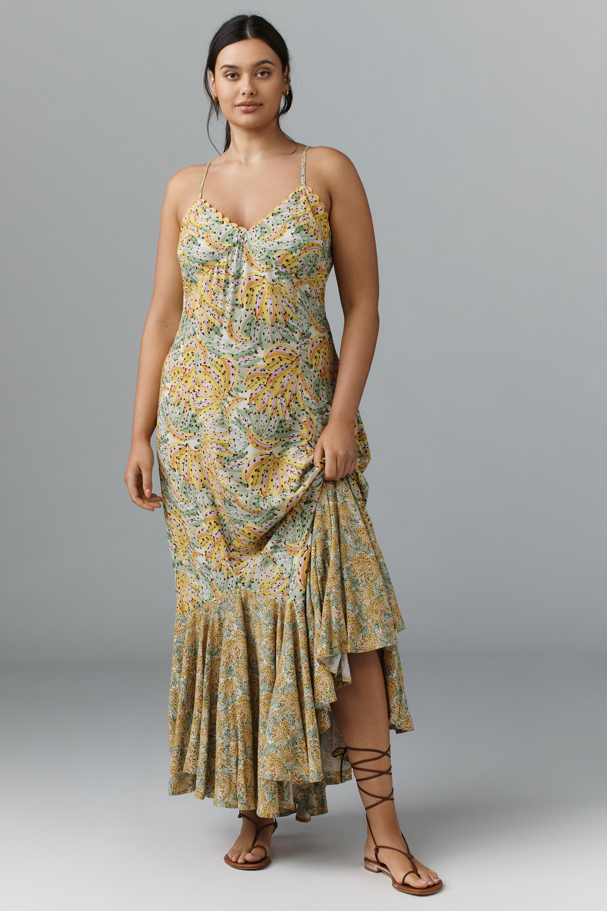 Ellianna Ruffled Slip Maxi Dress — Image 4